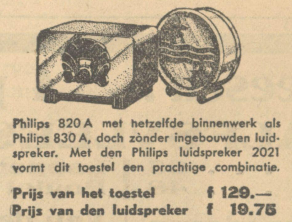 Philips 820 A et haut-parleur 2021 Publicité