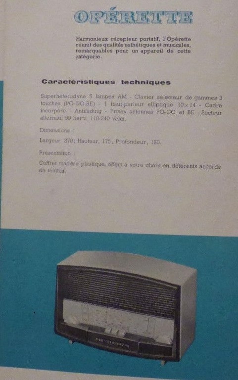 Ribet Desjardins Opérette - Extrait de catalogue