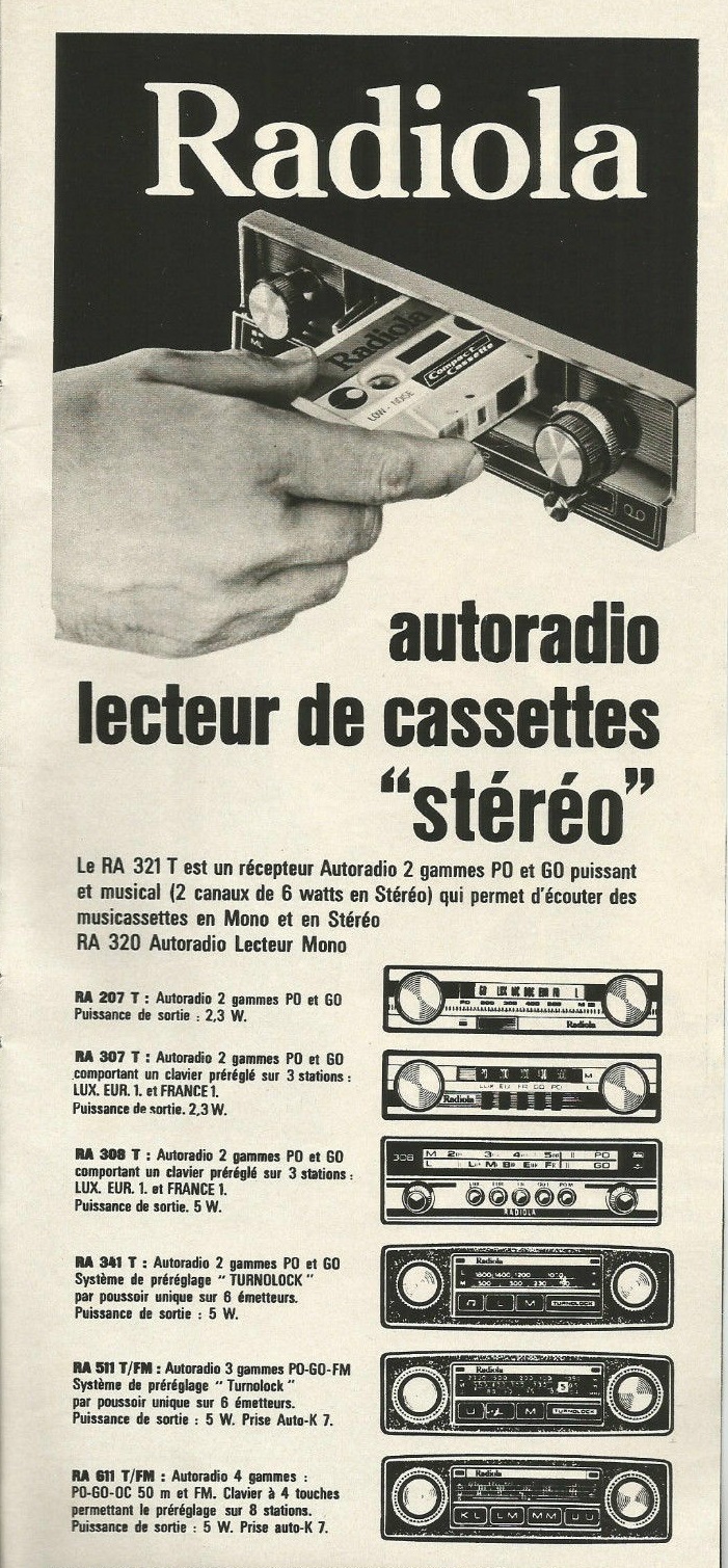 Publicité en 1972