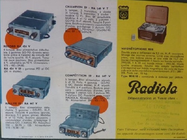 Publicité 1958