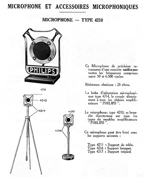 Philips 4210 et accessoires • Extrait de catalogue
