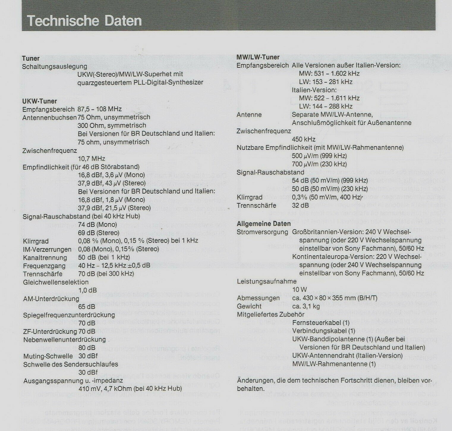 Manuel de service - Service manual