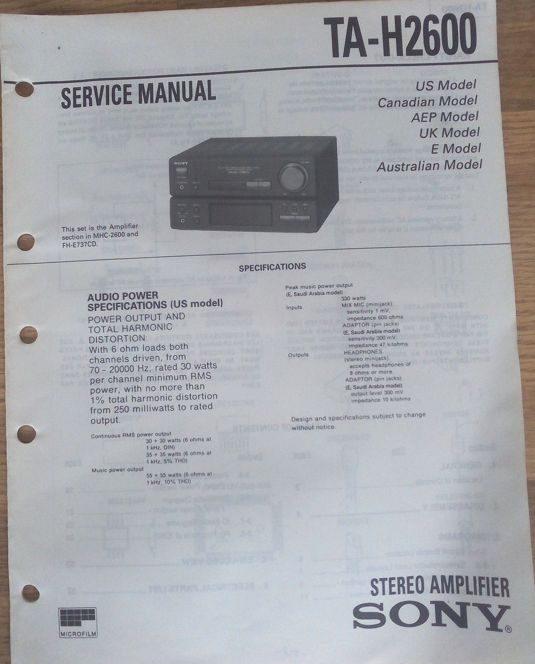 Manuel de service - Service manual
