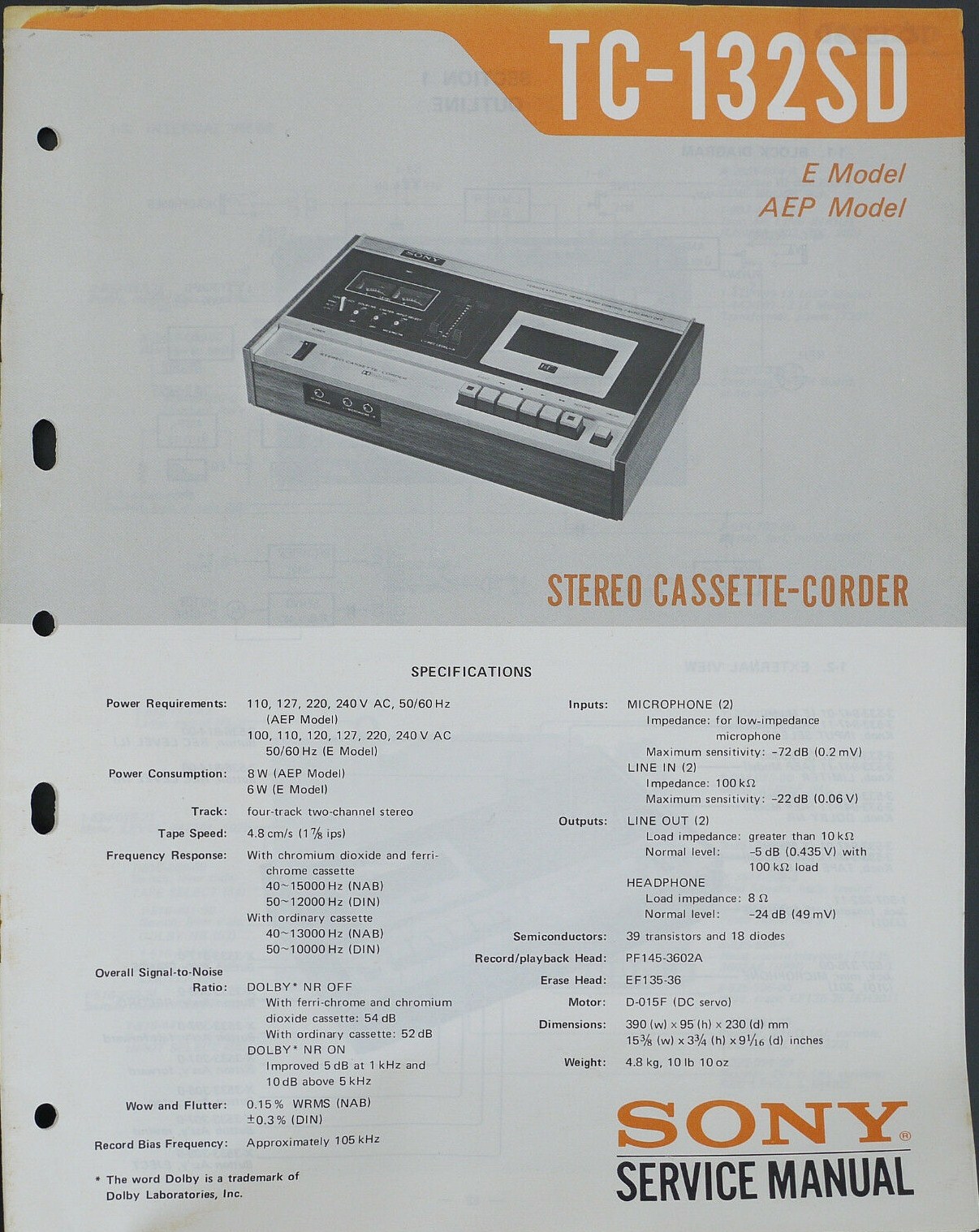 Manuel de service - Service manual