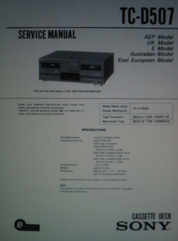 Manuel de service - Service manual