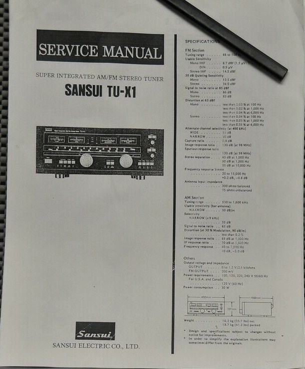 Manuel de service - Service manual