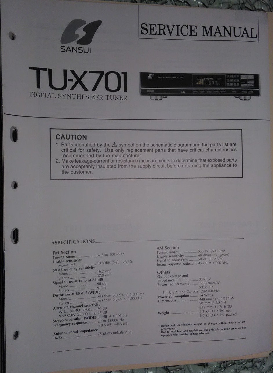 Manuel de service - Service manual