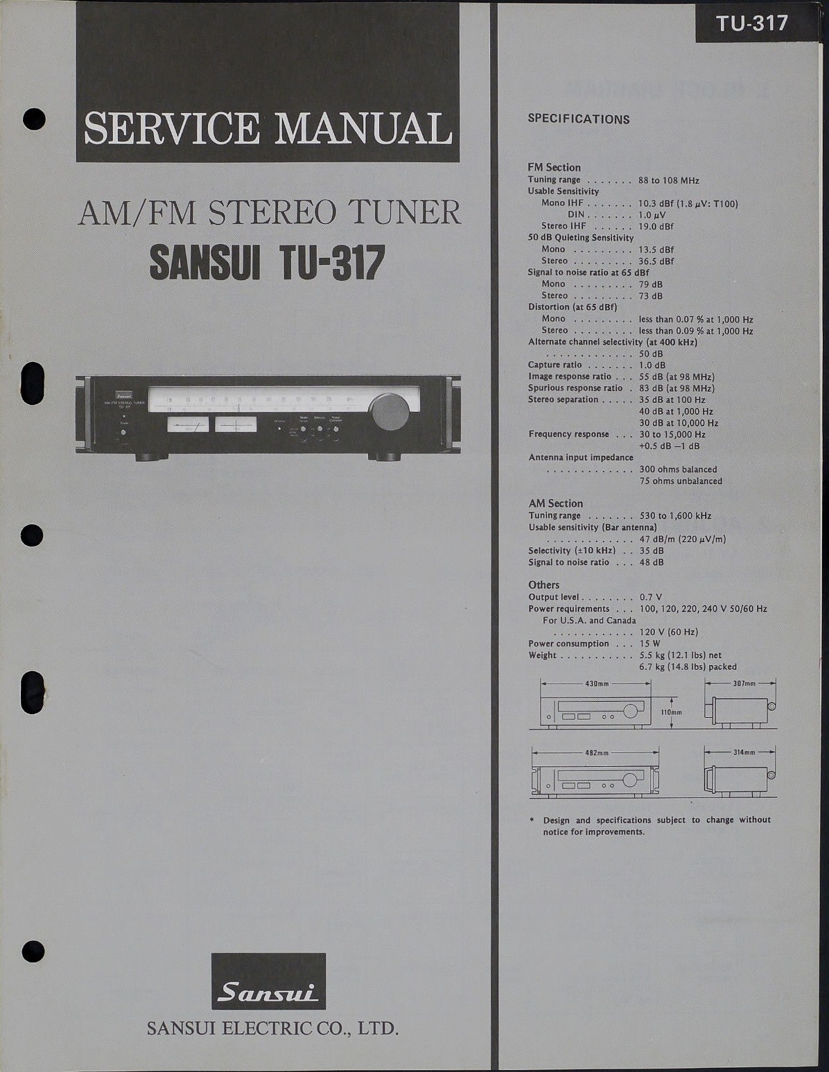 Manuel de service - Service manual
