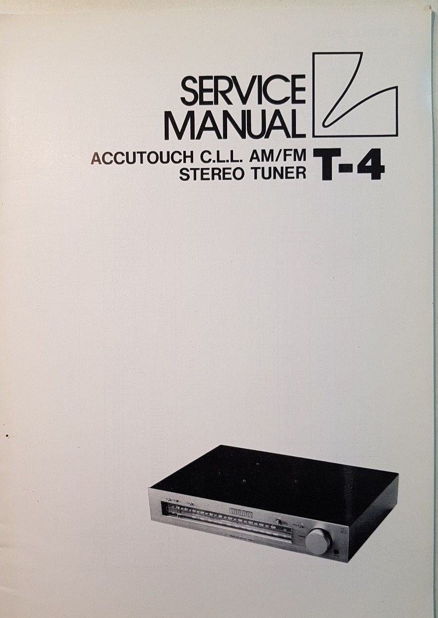 Luxman T-4 • Couverture manuel de service