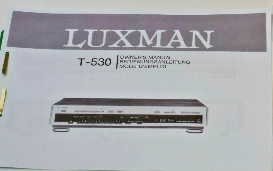 Luxman T-530 • Couverture mode d'emploi