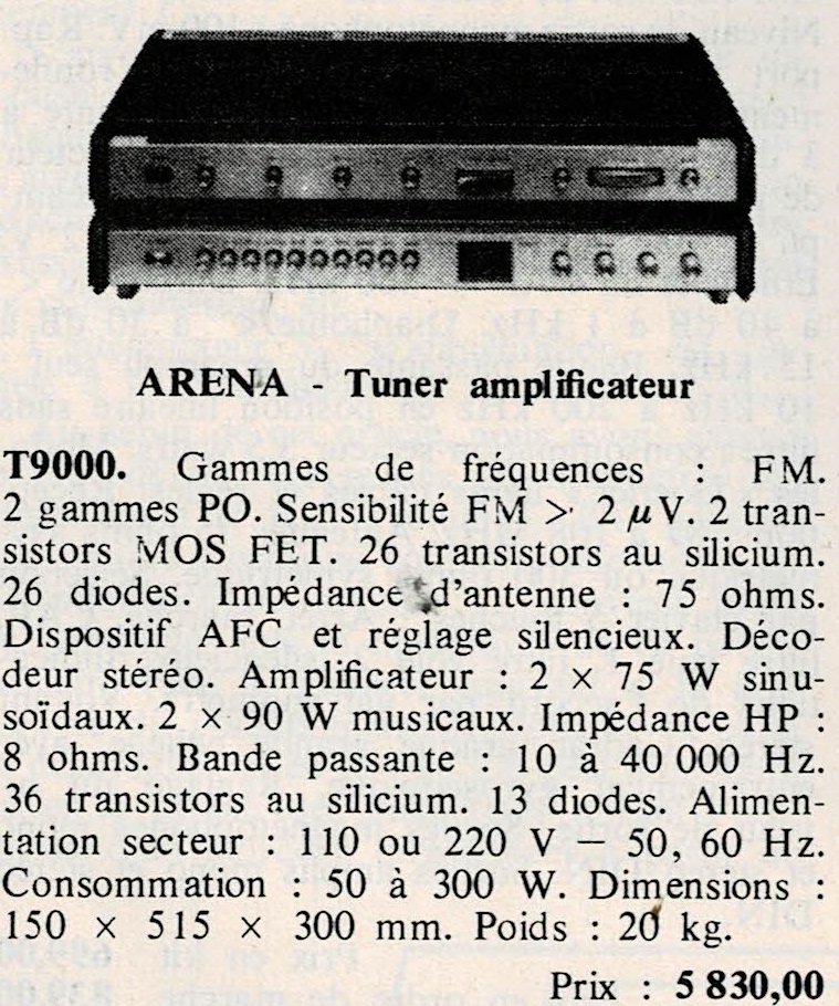 Arena T 9000 • Publicité