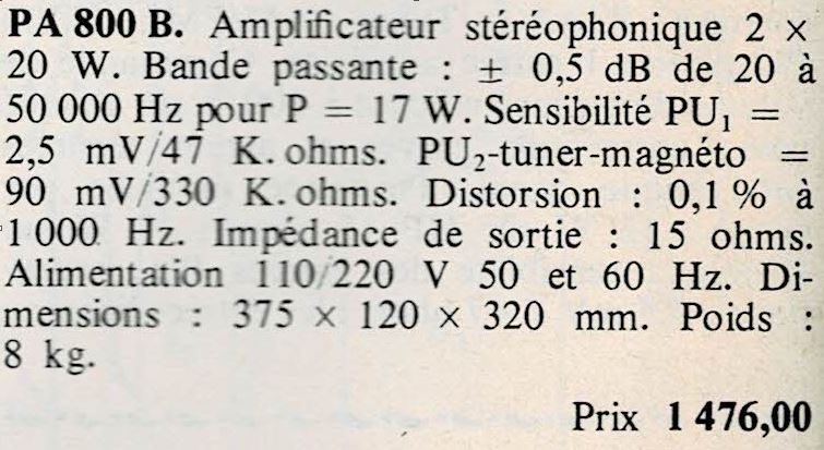 Publicité, tarif