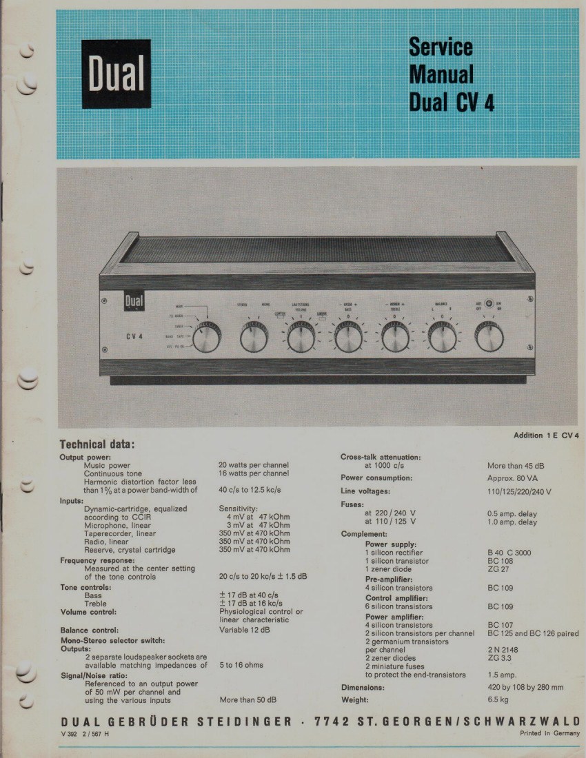 Manuel de service - Service manual