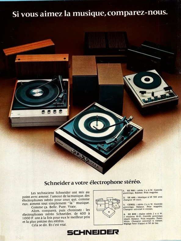 Schneider Electrophones 1967