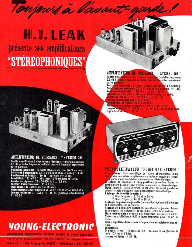 Leak Point One Stereo • Publicité - La Revue du Son n° 68