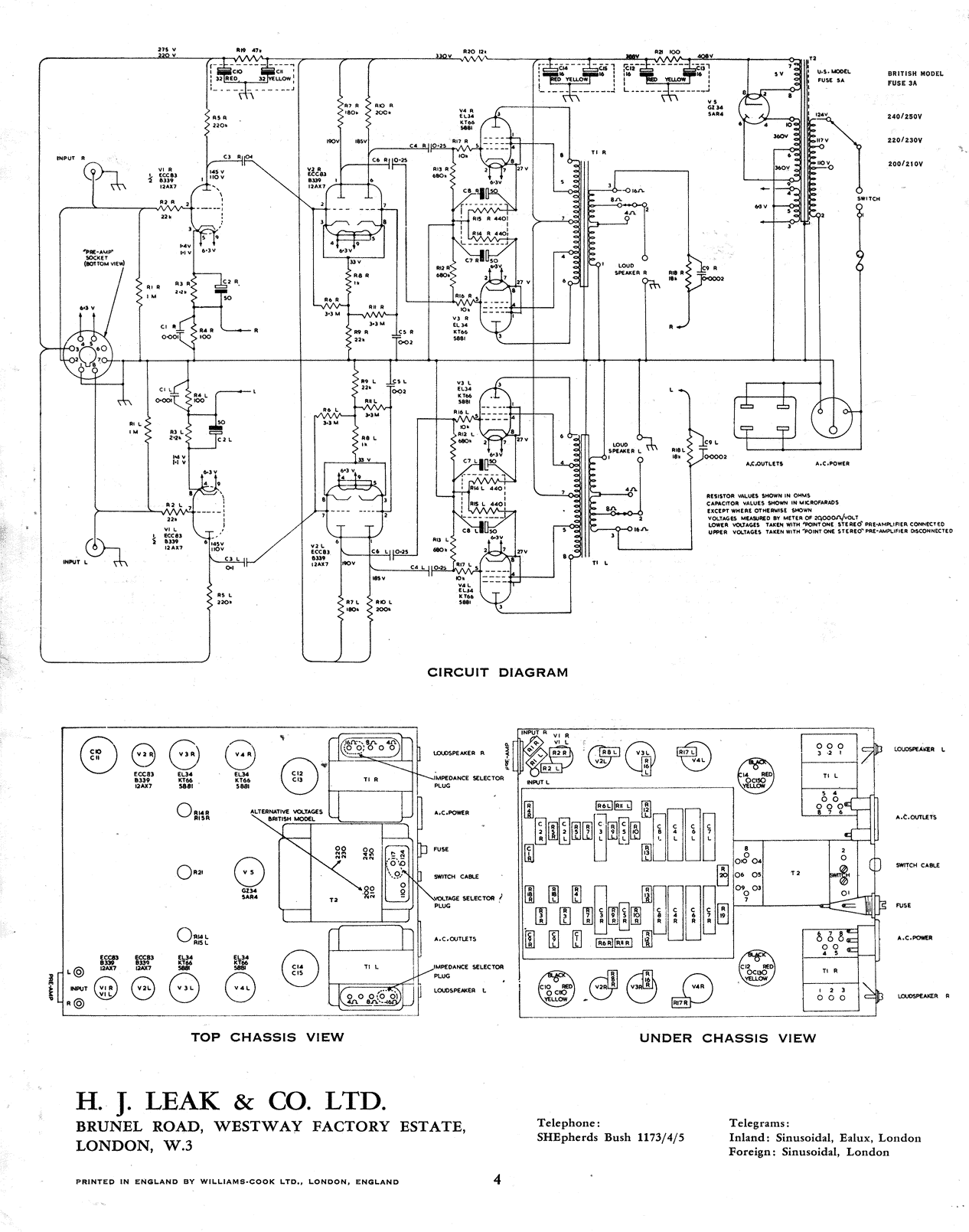 Leak Stereo 50 • Schéma