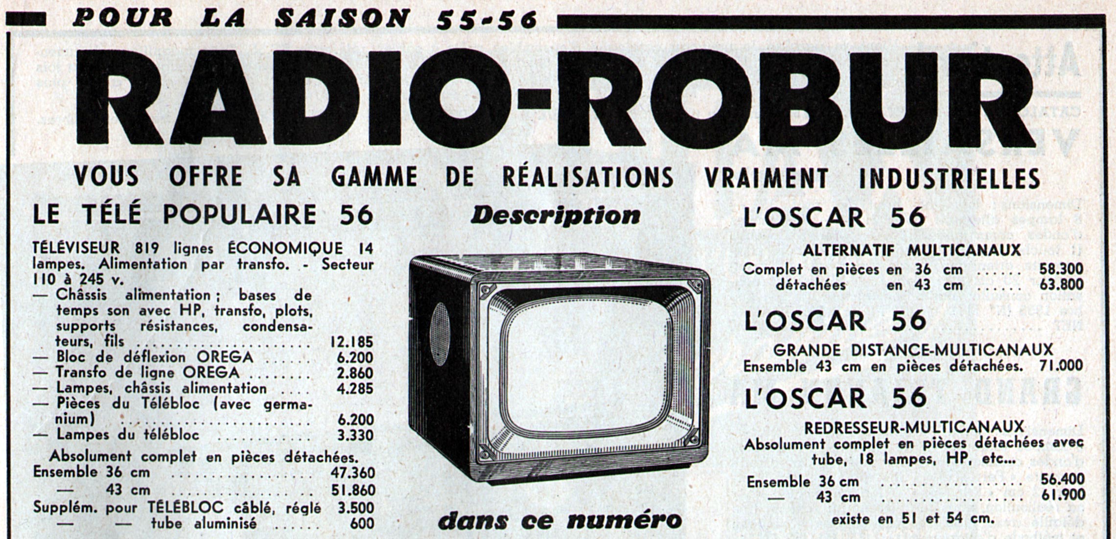 Téléviseur Télé Populaire 56