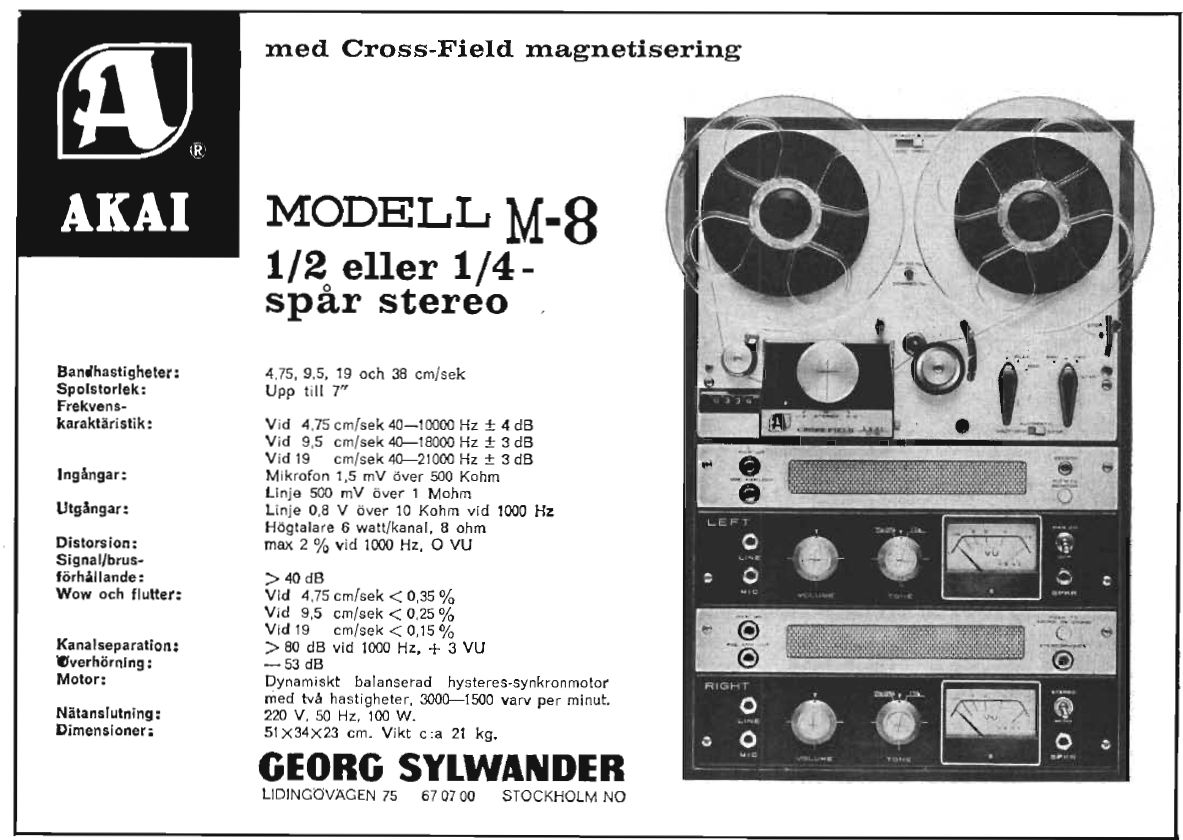 Akai M-8 • Publicité suédoise