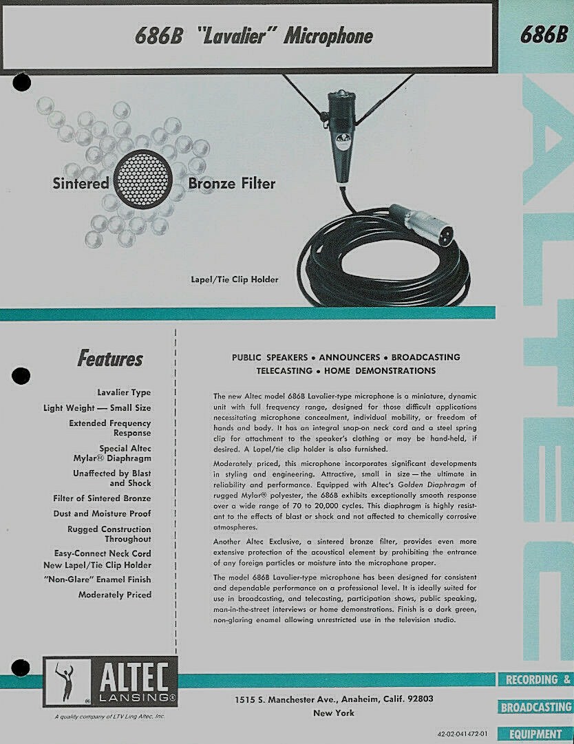 Altec Lansing 686 B • Fiche technique