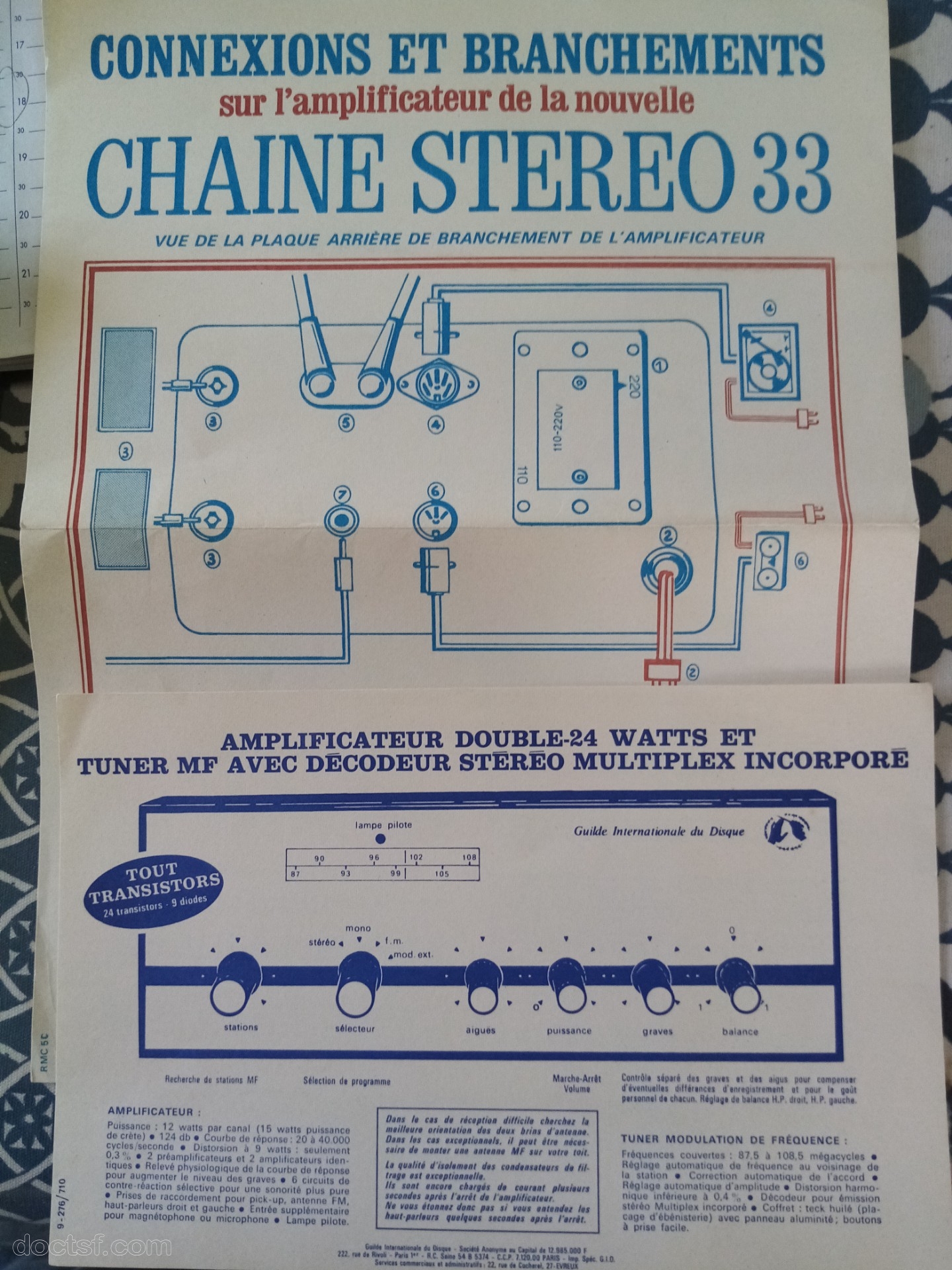 Manuel de service - Service manual