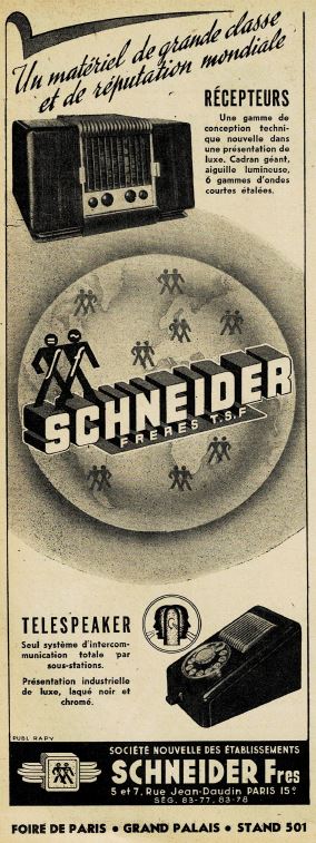 Schneider Publicité "Toute la Radio"  N° 115 - mai 1947