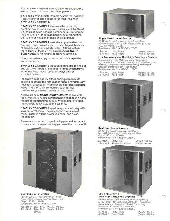 Altec Lansing - Stanley Screamers • Extrait de catalogue