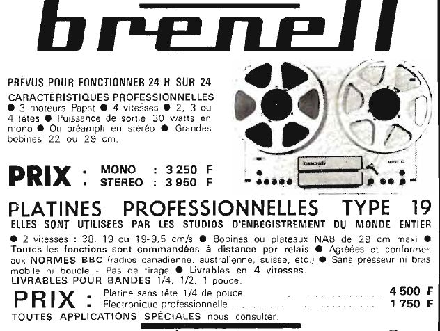 Brenell Type 19 • Publicité - Le Haut-Parleur n° 1343 - février 1972
