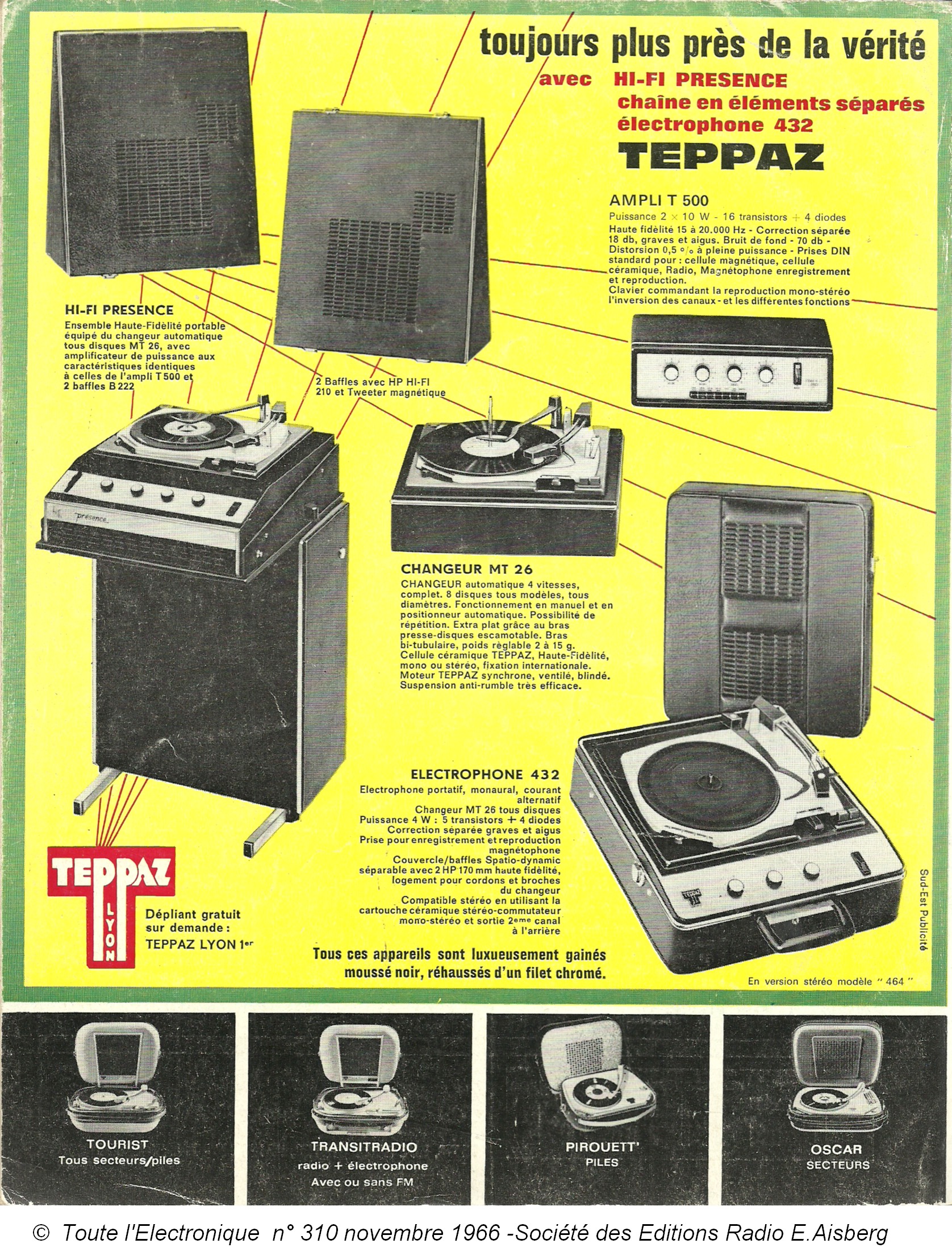 Toute  l 'électronique n310 1966