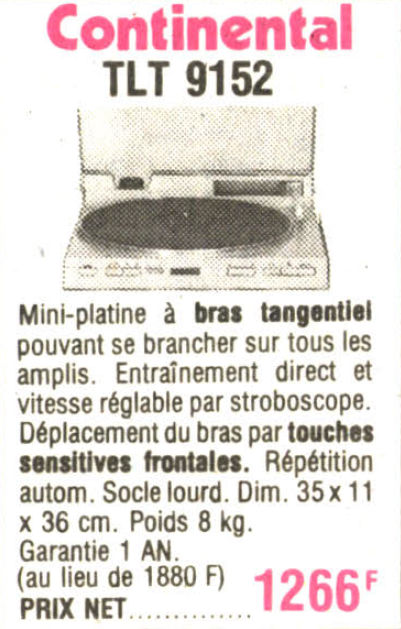 Publicité, tarif