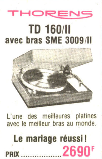 Thorens  TD 160 / II • Publicité  Cobra 1983