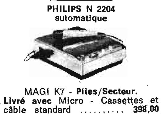 Philips N 2204 • Publicité - Le Haut-Parleur mars 1971