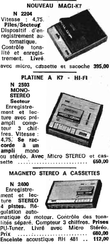 Philips N2204, N2400, N2503 • Publicité - Le Haut-Parleur mars 1971