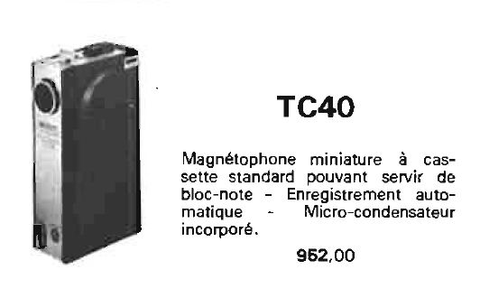 Sony TC-40 Publicité - Le Haut Parleur - octobre 1971