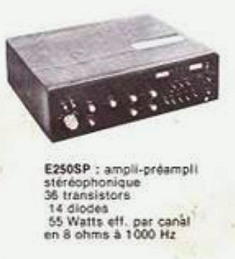 Esart E 250 SP • Publicité avec caractéristiques