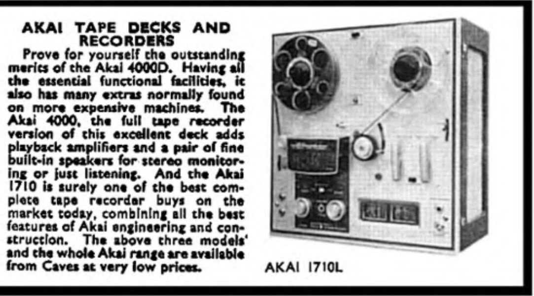 Akai 1710 L • Publicité
