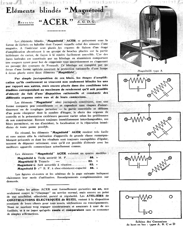 ACER Éléments blindés "Magnetoïd"
