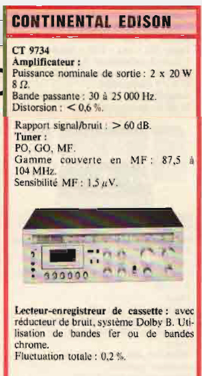 Continental Edison CT 9734 • Publicité Salon 1977