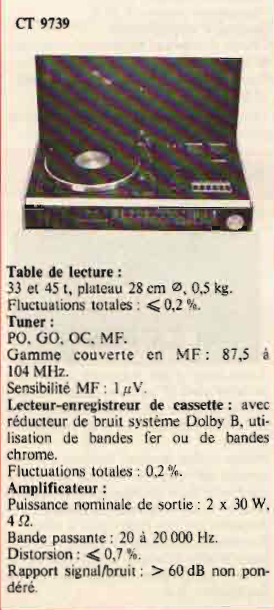 Continental Edison CT 9739 • Publicité Salon 1977