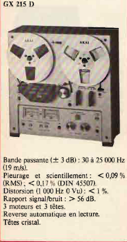 Akai GX-215 D • Publicité salon 1977