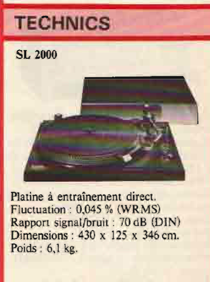 Technics SL-2000 • Publicité salon 1977